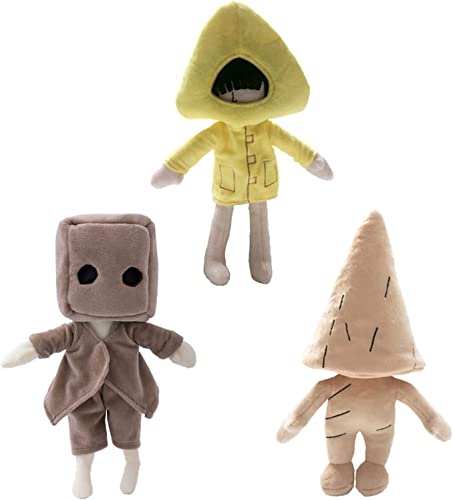 iFii Little Nightmares Plüschtiere 30 cm, Nightmare Plush Six und Mono Nomes Plüschpuppen für Spielefans (3 Stück) von iFii