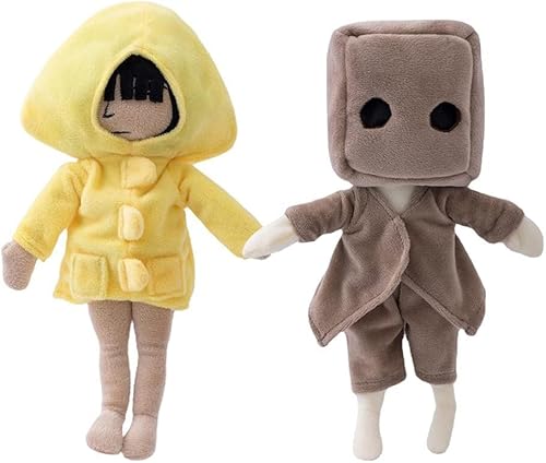 iFii Little Nightmares Plüschtiere 30 cm, Nightmare Plush Six und Mono Nomes Plüschpuppen für Spielefans (Six & Mono) von iFii