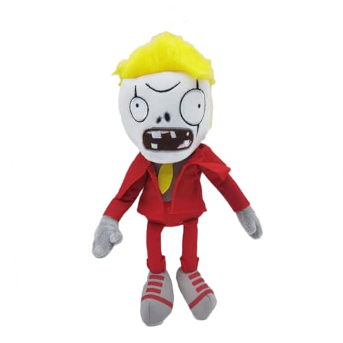 iFii PVZ Cosplay Zombie Plüsch 30cm Disco/Rock/Dance Zombie Stoffpuppe Pflanzen vs Zombies Weiche Puppe Spielzeug Geburtstagsgeschenk für Fans (Blonder Zombie) von iFii