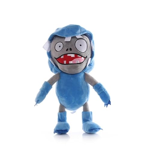 iFii PVZ Zombie-Plüsch-Mythos 30 cm, Zombie-Cosplay-Plüschtiere Pflanzen gegen Zombies, Imp/Magier/Zauberer/Schneemann, Zombie, weiches Geschenk für Fans (Blauer Unruhestifter-Zombie) von iFii