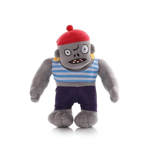 iFii PVZ Zombie-Plüsch-Mythos 30 cm, Zombie-Cosplay-Plüschtiere Pflanzen gegen Zombies, Imp/Magier/Zauberer/Schneemann, Zombie, weiches Geschenk für Fans (Kleiner Riesenzombie mit rotem Hut) von iFii