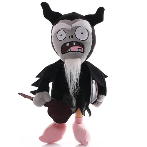 iFii PVZ Zombie-Plüsch-Mythos 30 cm, Zombie-Cosplay-Plüschtiere Pflanzen gegen Zombies, Imp/Magier/Zauberer/Schneemann, Zombie, weiches Geschenk für Fans (Schwarzer Magier-Zombie) von iFii