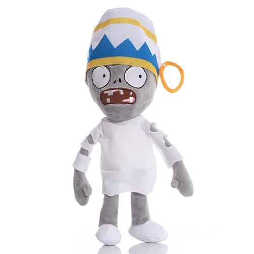 iFii PVZ Zombie-Plüsch-Mythos 30 cm, Zombie-Cosplay-Plüschtiere Pflanzen gegen Zombies, Imp/Magier/Zauberer/Schneemann, Zombie, weiches Geschenk für Fans (Weißer Eiseneimer Zombie) von iFii