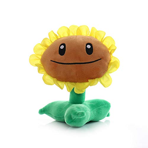 iFii Plants vs Zombies Cattail Plush 2 PVZ Plushies 16cm, Peashooter/Snapdragon/Sunflower/Winter Melone, Stoffpuppe Spielzeug für Kinder (Sonnenblume) von iFii