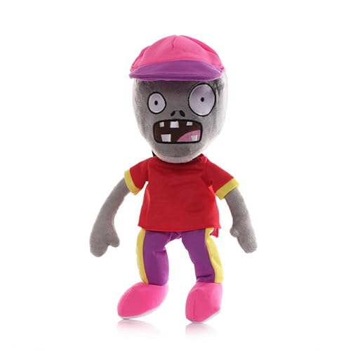 iFii Pvz Cosplay Zombie Plüsch 30cm Disco/Rock/Dance Zombie Stoffpuppe Pflanzen vs Zombies Weiche Puppe Spielzeug Geburtstagsgeschenk für Fans (Rosa Zombie in Schirmmütze) von iFii