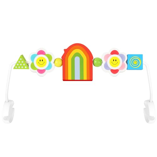 iGRATENS Baby Bouncer Toy Bar, leicht zu befestigen und zu entfernen, kinderfreundliche Materialien, ideal für Baby, Regenbogen von iGRATENS