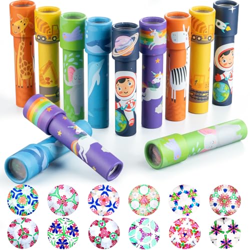 iKeelo 12 Stück Klassisches Kaleidoskope Kinder, Kindergeburtstag Gastgeschenke, Retro Kaleidoskop Mitgebsel für Kindergeburtstag, Weihnachten, Schule und Klassenzimmer Preise von iKeelo