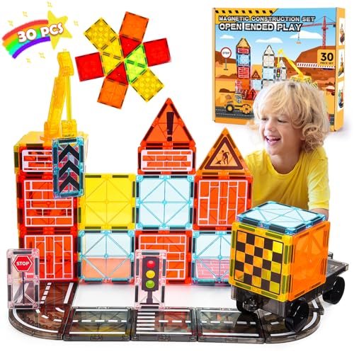 iKidiki Magnetische Bausteine, Spielzeug ab 3 4 5 6 7 8 Jahre Junge Mädchen Magnetbausteine Geschenk Mädchen Jungen 3-10 Jahre Kinderspielzeug Magnetic Building Blocks Magnet Bausteine für Kinder von iKidiki