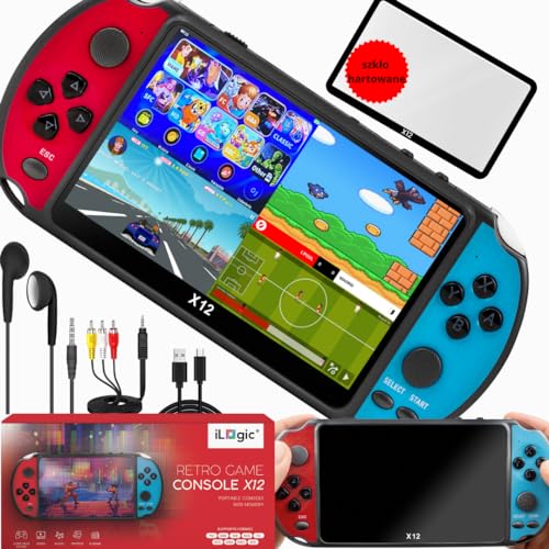 iLogic Handkonsolen Spielkonsole Tragbare 5.1 Zoll mit 5000 Retro Handheld Spiele Konsole für Kinder Erwachsene Game Platform Game Emulator Die Konsole Spiele von iLogic