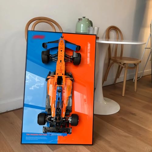 iLuane Display Wallboard für Lego Technic McLaren Formel 1 Rennwagen 42141, Erwachsene F1-Motorsport Sammlerstücke Display Wallboard, Ideal für Lego Liebhaber (nur Display Wallboard) von iLuane