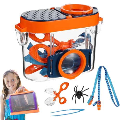 iNelihoo Forscherset für Kinder Insekt Viewer Box 4.5X Lupe Insekten Sammelbox Kinder Insekten Dose Draussen Forscherset Natur Erkundung Outdoor Bug Catcher Container Für Wissenschaft Natur Erkundung von iNelihoo