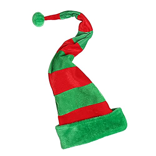 iNszkoos Unisex Weihnachten lang gestreifte Weihnachtsmann Mütze rot-weiß Elfenmütze für Kinder Erwachsene, Weihnachten Kopfschmuck Zubehör Requisiten Weihnachtsfeiertags-Themenparty iNszkoos Unisex Weihnachten lang gestreifte Weihnachtsmann Mütze rot-weiß Elfenmütze für Kinder Erwachsene, Weihnachten Kopfschmuck Zubehör Requisiten Weihnachtsfeiertags-Themenparty von iNszkoos