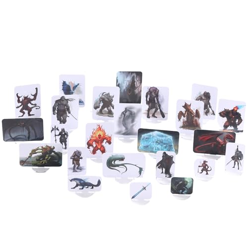 DND Miniatur Monsterkarten Dungeons and Dragons Starter Set 173 Fantasy Art Minis für D&D 5E Pathfinder 2e Flache Kunststofffiguren für TTRPG Tabletop RPG Spiele Zubehör Geschenk für DM von iPEAU