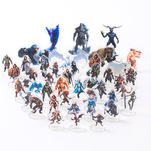 DND Miniatures Bulk Arktisches Thema Dungeons and Dragons Starter Set 2D Figuren D&D 5E Terrain Minis Kit Pathfinder Map Flache Figuren TTRPG Zubehör Tabletop RPG Supplies Geschenke für DM-Spieler von iPEAU