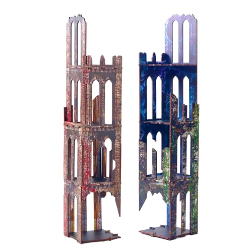 Gothic Sci-Fi Towers Ruin Terrain Set for WH40K, D&D Pathfinder, Painted Modular Building Tabletop Scenery for 28mm Kill Team Miniatures, RPG Wargames, Battlezone Creation Kit for Tactical Gameplay von iPEAU