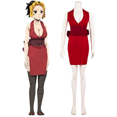 Damen Uzui Tengen Cosplay Weibliches Kleid Kostüm Uniform Halloween Outfit (Female-S, Makio) von iSHOWcos