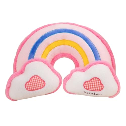 Regenbogen Kissen Dekokissen Plüschkissen Spielzeug Regenbogen Gefüllt Plüsch Sofa Stühle Wurfkissen Rückenkissen Dekokissen für Kinderzimmer Couch Schlafzimmer Sofa, Geschenk für Kinder von iSpchen