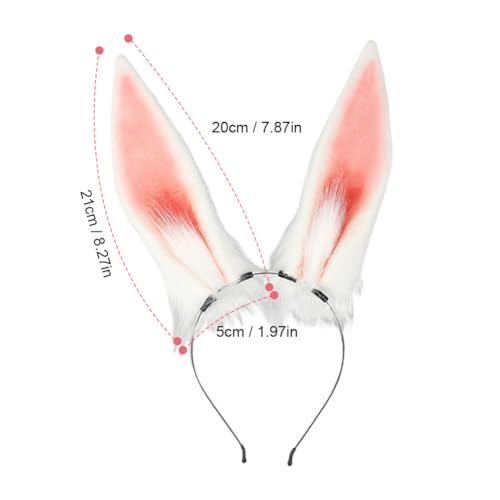 iSpchen,Outfit Comic Con Rabbit Ears Kostüm Handgefertigtes Stirnband Plüschmaterial für Aufführung von iSpchen