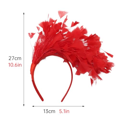 iSpchen 3pcs Feder Haarreif mit Künstlichen Blumen, 20er Jahre Haarschmuck Cosplay Haarband Feder Haarreif Kopfbedeckung Retro Stirnband Haarreif Feder für Frauen Teeparty Cocktails Hochzeiten von iSpchen