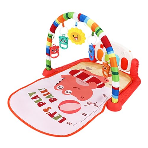 iSpchen Baby Gym Spielmatte kuschelig weiche Krabbeldecke Piano Baby Play Gym Bauchzeit Gepolsterte Matte Musikalische Aktivitätsmatte Spieldecke Vielseitiges Baby-Fitnesscenter,rosa #03 von iSpchen