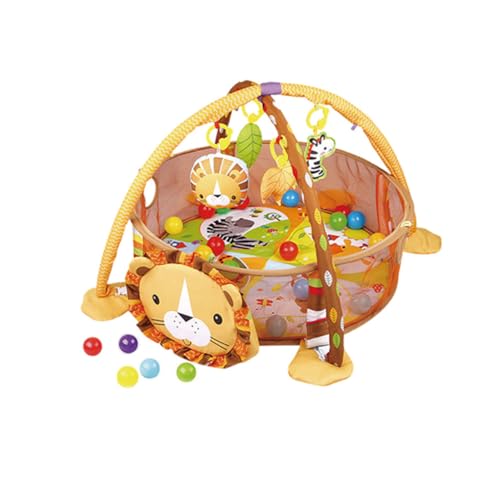 iSpchen Baby Spieldecke mit Bälle BällebadLaufstall Faltbarer Baby-Spielzaun Baby Spielmatte Krabbeldecke Erlebnisdecke Spieldecke Lernmatte Babyspielzeug Bauchzeit Activity Decke,#04 von iSpchen