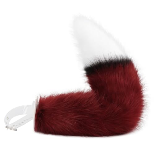 iSpchen Fuchs Wolf Katze Ohren Schwanz Cosplay Kostüm Set, Katze Cosplay Tierohren Schwanz Kostüm Set Fuchs Wolf Schwanz Ohren Stirnband Set Tierohren Schwanz Set für Halloween Karneval Cosplay von iSpchen