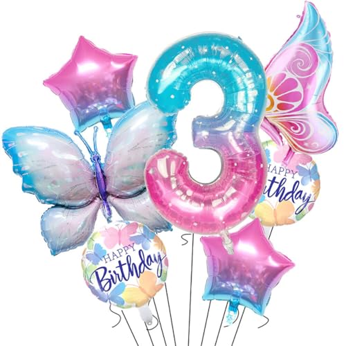 iSpchen,Fantasie Bunte Eis Schmetterling Luftballons, Sternenhimmel Digitale Aluminiumfolie, Party Dekoration, Geburtstag, Babyparty, Gemischte Farben #03 von iSpchen