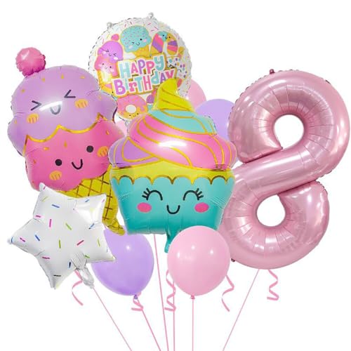 iSpchen Luftballons Deko Geburtstag Deko Ballon Deko zum Geburtsta für Mädchen Valentinstag Party Dekoration,#08 von iSpchen