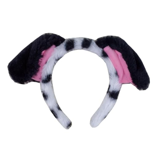 iSpchen Plüsch Hunde Ohren Stirnband Set Haarreifen Tier Kostümzubehör Set Faschingskostüm für Kinder Karneval Party Kostüm Partyzubehör,#03 von iSpchen
