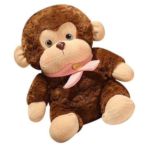 iSpchen Plüschtier Affen PP-Baumwollfüllung Plüsch Affen Animals Kuscheltier Flauschiges Stofftier Gorillas Plüschfigur für Kleinkinder, Kinder, Jungen, Mädchen,rosa, 38cm von iSpchen