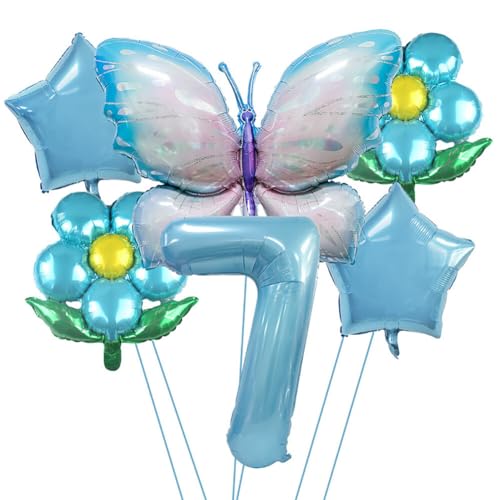 iSpchen Schmetterling Folienballon Geburtstagsdeko Mädchen Geburtstag DekoGeburtstag Dekorationen Kinder Mädchen Geburtstag Schmetterling Themen Party,#07 von iSpchen
