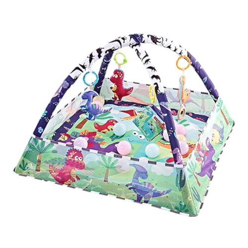 iSpchen Spieldecke Padded Mat for Newborn Baby Spieldecke Laufstall usgestattet mit 5 abnehmbaren Cartoon-Aufhängern Laufgitterfunktion, Kissen für Kleinkinder ab der Geburt,#01 von iSpchen