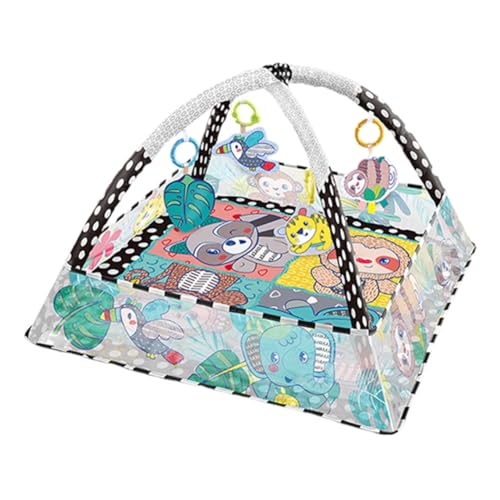 iSpchen Spieldecke Padded Mat for Newborn Baby Spieldecke Laufstall usgestattet mit 5 abnehmbaren Cartoon-Aufhängern Laufgitterfunktion, Kissen für Kleinkinder ab der Geburt,#05 von iSpchen