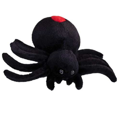 iSpchen Stofftier Plüschtier Spinnenplüschtier Schwarze Spinne Plüschpuppe für Kinder & Erwachsene tolle Geschenkidee,#01 von iSpchen