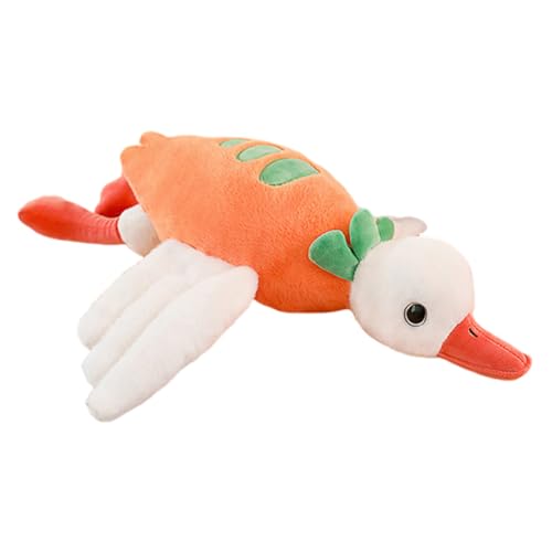 iSpchen Tierplüschpuppe Tierplüschtier Gans, Stofftier Kuscheltier Plüschpuppen Vielseitige Größenoptionen für mehrere Verwendungszwecke50CM,orange von iSpchen