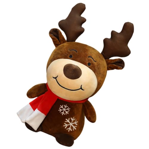 iSpchen Weihnachts plüschtier Weihnachtsplüschpuppe Plüschfigur Weihnachten plüschtier plüschpuppe Weihnachtsmann Kuscheltiere Plüsch Kuscheltier Rentier für Mädchen und Jungen,#02#40cm von iSpchen