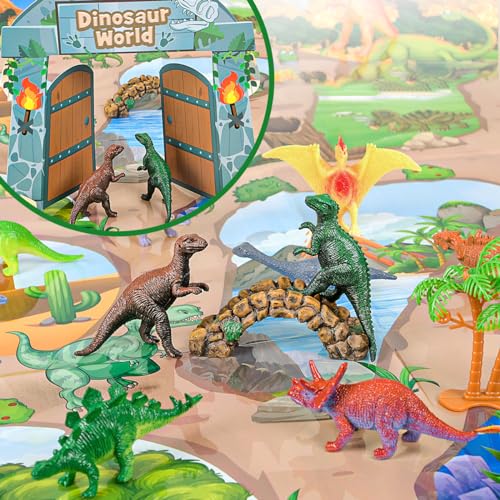 iZoeL Adventskalender Dinosaurier Kinder Jungen 2023 Dino Adventskalender 24 Dinosaurfiguren Füllung Weihnachten Geschenk 3-12 Jahre von iZoeL