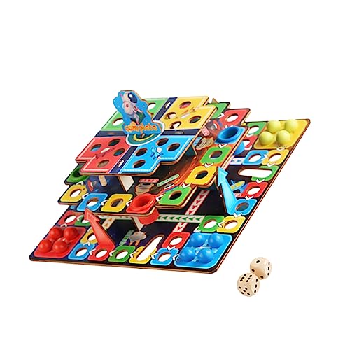 1 Satz Dreidimensionales Fliegendes Schach Spiele Schach Für Schachbrett Interaktives Eltern-Kind-Spiel Brettspielset 3D Fliegendes Schachspiel Colorful Hölzern ibasenice von ibasenice