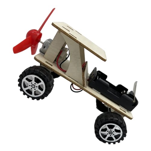 1 Set Offroad Automodell Kinderspielzeug Windkraftauto Wissenschaftsprojekt Wissenschaftsexperiment Spielzeug DIY Experimente Windbetriebenes Automodell DIY ibasenice von ibasenice