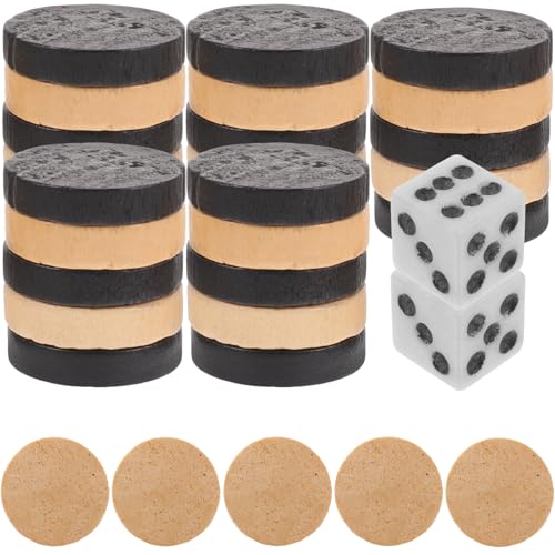 1 Stück Schachfiguren Backgammon-Brett Würfelspiel Hinweis Prüfer Puzzle Chess Pieces Backgammon Zubehör Backgammon Spielsteine Ersatz-Holzsteine Backgammon-Spielzubehör Holz Dame ibasenice von ibasenice