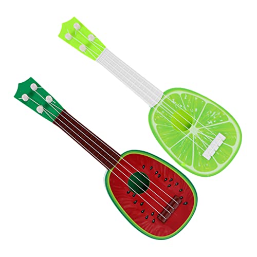 2 Stück Saiten Musikspielzeug Gitarre Gitarren Für Instrumente Mini Mini Gitarre Kinderspielzeug Plastikgitarrenspielzeug Musikinstrument Pädagogisches Lernen Musikspielzeug ibasenice von ibasenice