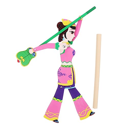 ibasenice 4 Stück Marionette Chinesisches Schattenpuppenspiel Papierpuppen Schattenhandpuppen Handgemachtes Schattenpuppenspiel Handpuppen Für Schattenpuppe Selber Machen Fingerpuppen Holz von ibasenice