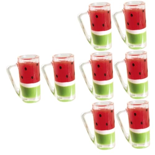 8 Stück Mini Wassermelonensaftgetränk Miniaturen Puppenhauszubehör Puppenhaus Minihaus Küchenzubehör Miniküche Szene Dekor Puppen Miniaturgetränke Harz Bunt ibasenice von ibasenice