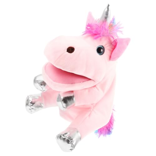 Einhorn Handpuppe Pädagogische Handpuppe Pädagogisches Einhorn-Spielzeug Lebensechte Handpuppe Realistisches Handspielzeug Kinder Einhorn Spielzeug Rosa Pp Baumwolle ibasenice von ibasenice