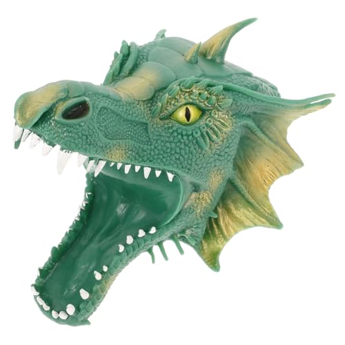 Fliegendes Drachen-Handpuppenspielzeug Spielzeug Handpuppe Realistische Dinosaurier Handpuppe Drachen Handpuppe Handpuppen für Handpuppenspielzeug für Kinder Tierpuppen Green ibasenice von ibasenice