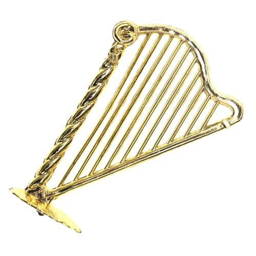 ibasenice Mini-Harfe Bausatz Harpsor Schubkarre Musik Miniatur Musical Dekoratives Harfenmodell Mini- - Harfenmodell Aus Kunststoff Mini-instrumentenschmuck Plastik Golden von ibasenice