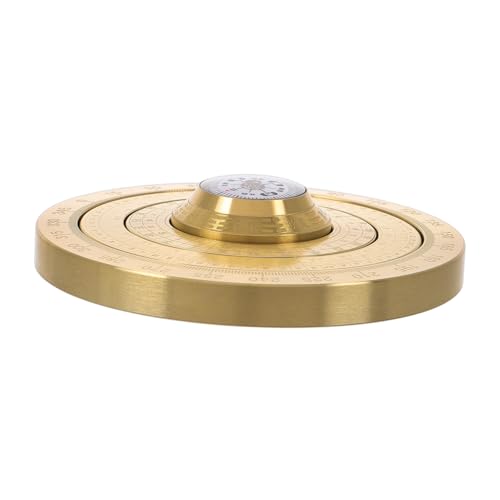 Mini Rotierende Bagua-Scheibe Feng Shui Kompass Fidget Spielzeug Bagua-kompass Traditionelle Verzierung Bagua-Ornament Taschenkompass Traditionelles Bagua Golden Kupfer ibasenice von ibasenice