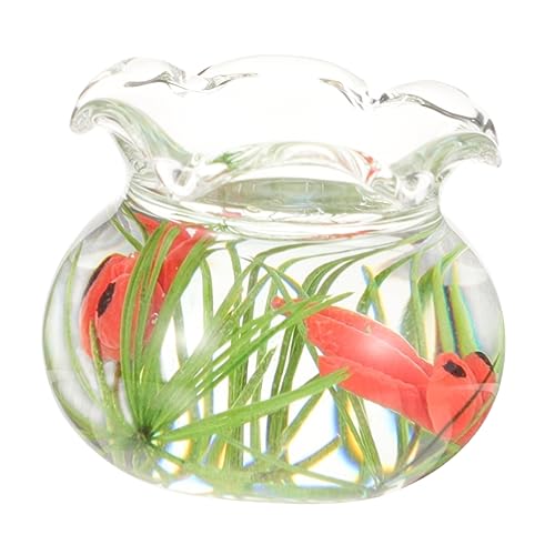 Puppenhaus Aquarium Mini- Miniatur-puppenhauszubehör Aquarium- Tiere Dekorationen Für Aquarien Miniatur-Handwerk Fischfutter Wanne Mini-Enten Transparent Plastik ibasenice von ibasenice