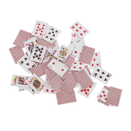 ibasenice 1 Box Mini Poker Partygeschenke Spielkarten Mini Karten Kleine Dinge Mini Kartendecks Mini Artikel Mini Karten Puppenhaus Zubehör Partygeschenke Erwachsene Papier von ibasenice