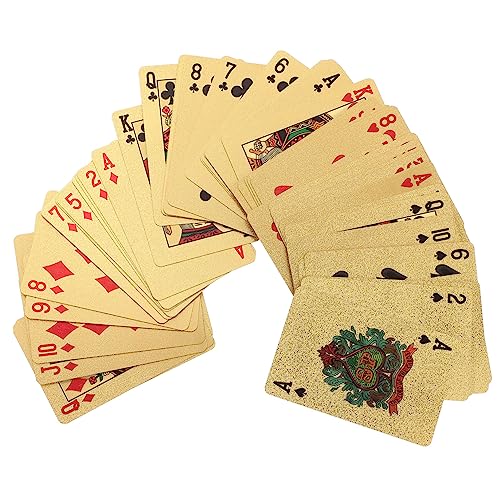 ibasenice 1 Kartenspielen Wasserdicht Orakelkartendecks mit Ratgeber Jetons Inhaber Reisespiele pokerkarten Spielkarten Table Playing Card Board gamees Party-Spielkarte Gaming-Spielkarte PVC von ibasenice